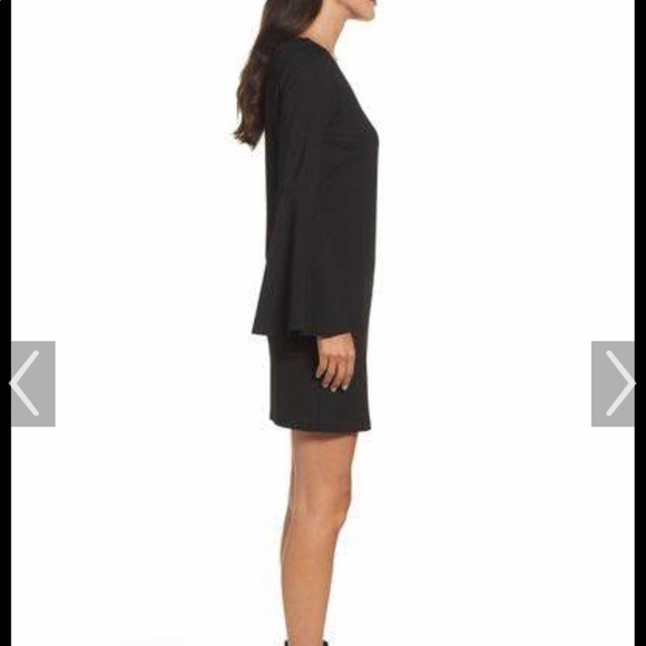 Cynthia Steffe little black bell sleeve sheath dress - Picture 4 of 7